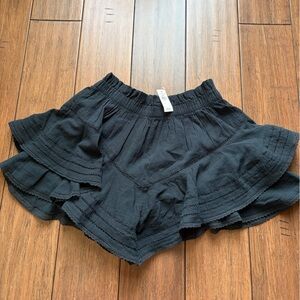Aerie Black Rock n Ruffle Mini Skirt w/ shorts | NWT | XS